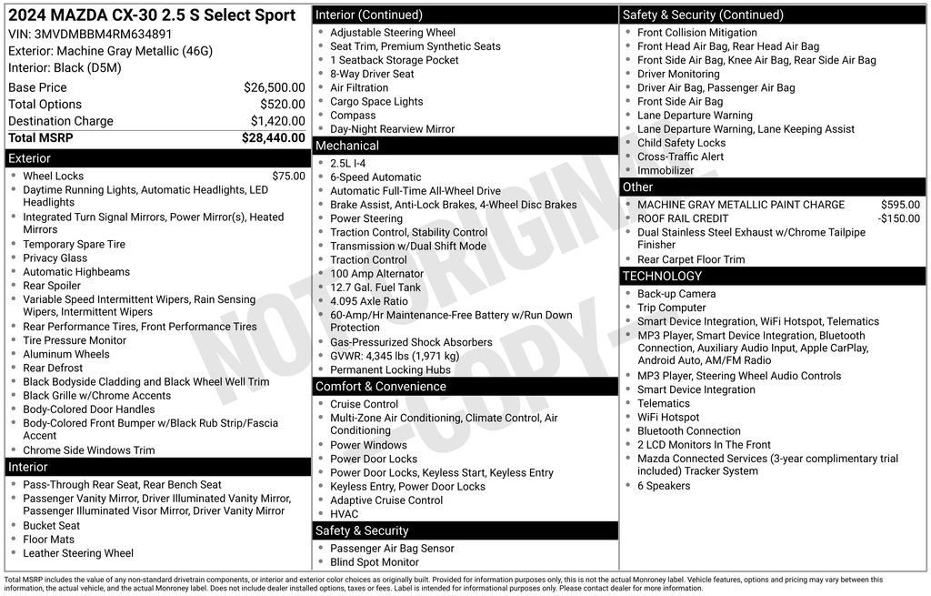Used 2024 MAZDA CX-30 AWD 2.5 S w/ Select Sport Pkg image 25