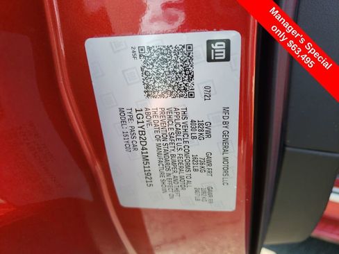 Used 2021 Chevrolet Corvette Stingray Preferred Cpe w/ Body-Color Dual Roof Package RWD image 30
