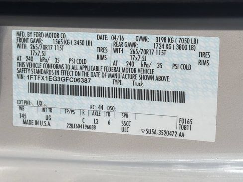 Used 2016 Ford F150 XLT w/ Equipment Group 301A Mid AWD/4WD image 33