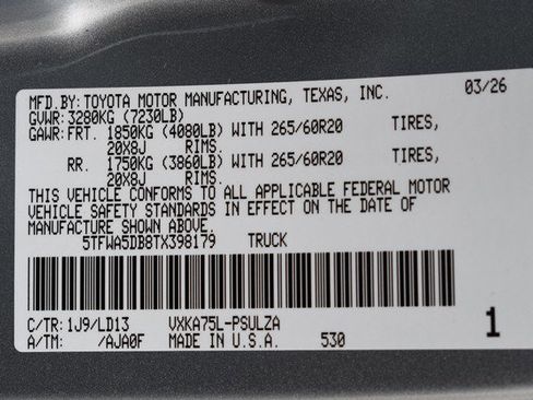 New 2026 Toyota Tundra Limited AWD/4WD image 15