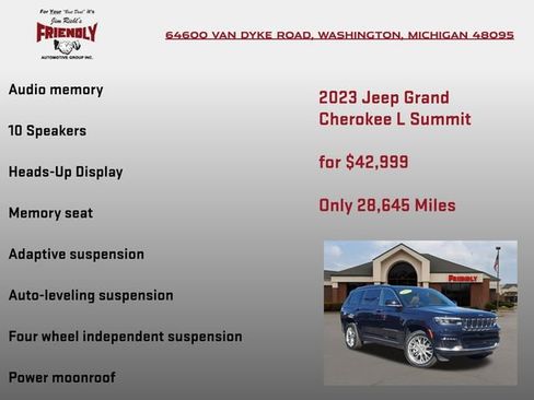 Used 2023 Jeep Grand Cherokee L Summit w/ Advanced Protech Group IV image 15