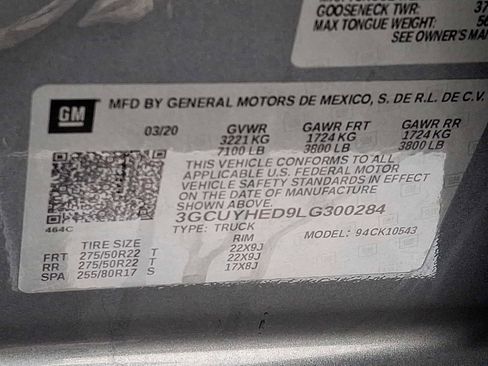 Used 2020 Chevrolet Silverado 1500 High Country w/ Technology Package AWD/4WD image 27