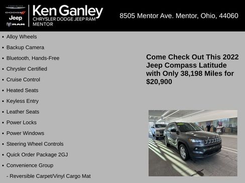 Used 2022 Jeep Compass Latitude w/ Convenience Group image 5