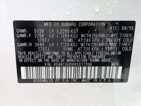 Certified 2025 Subaru Outback Wilderness AWD/4WD image 25
