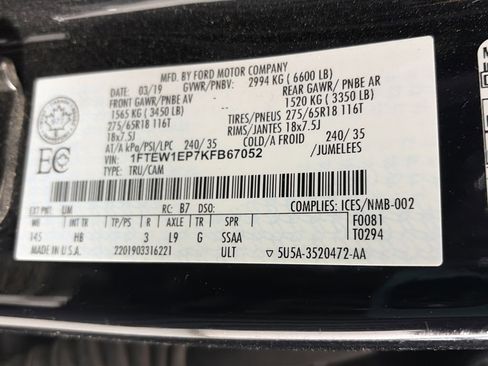 Certified 2019 Ford F150 Lariat w/ Equipment Group 502A Luxury image 9