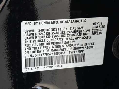 Used 2019 Honda Passport EX-L image 35