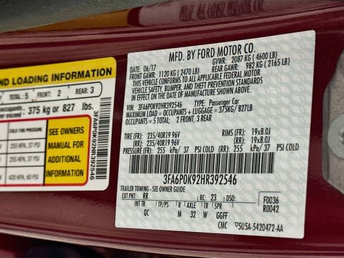 Used 2017 Ford Fusion Platinum FWD image 12