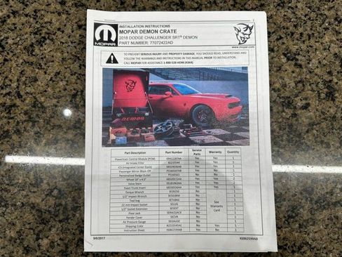 Used 2018 Dodge Challenger SRT Demon w/ Leather Front Seat Group image 63