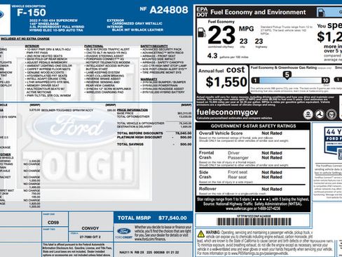 Used 2022 Ford F150 Platinum w/ Equipment Group 701A High AWD/4WD image 32