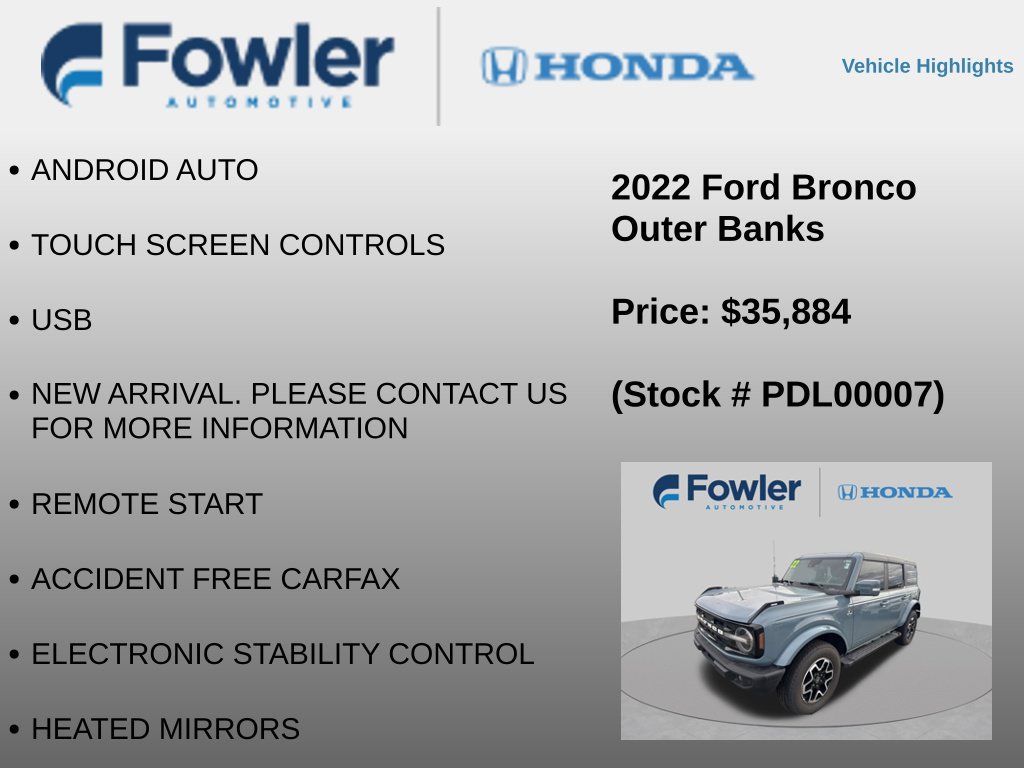 Used 2022 Ford Bronco Outer Banks AWD/4WD image 12