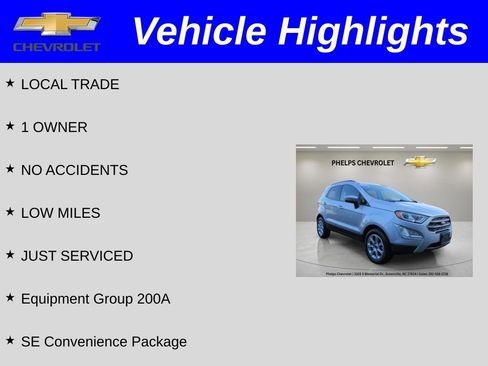 Used 2020 Ford EcoSport SE w/ SE Convenience Package FWD image 2