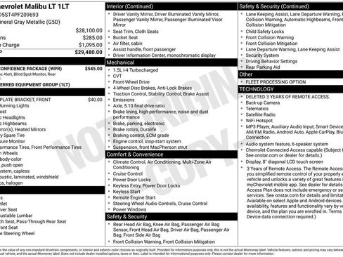 Used 2023 Chevrolet Malibu LT w/ Driver Confidence Package FWD image 6