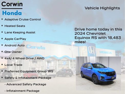 Used 2024 Chevrolet Equinox RS AWD/4WD image 6