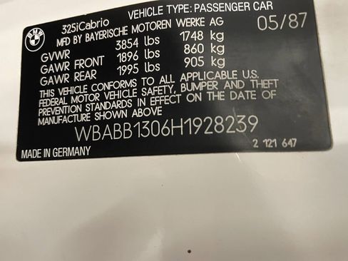 Used 1987 BMW 325i Convertible image 28