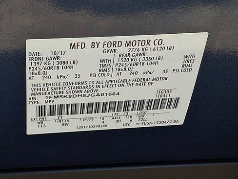 Used 2018 Ford Explorer XLT w/ Equipment Group 201A AWD/4WD image 30