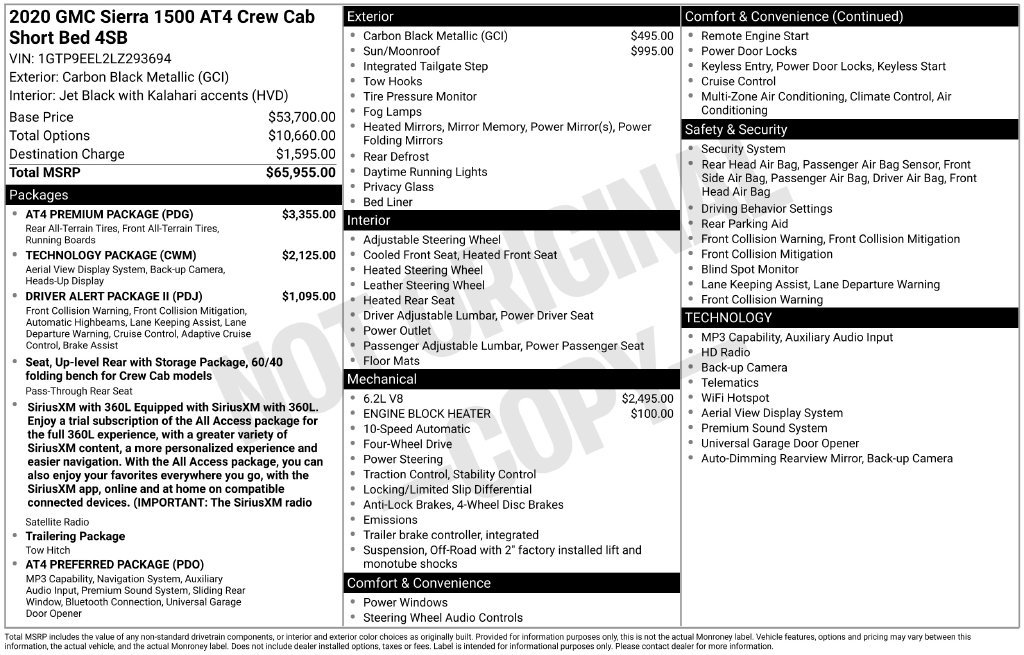 Used 2020 GMC Sierra 1500 AT4 w/ AT4 Premium Package AWD/4WD image 26