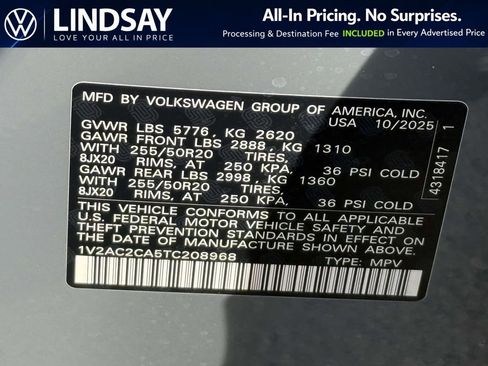 New 2026 Volkswagen Atlas Cross Sport SEL R-Line AWD/4WD image 21