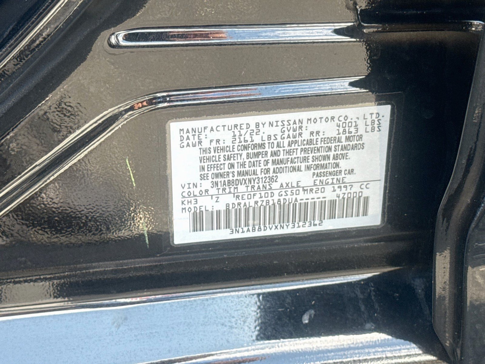 Used 2022 Nissan Sentra SR w/ Electronics Package FWD image 32