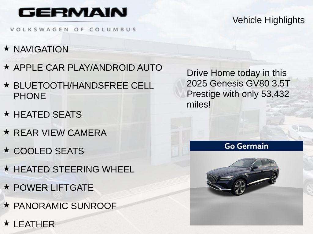 Used 2025 Genesis GV80 3.5T Prestige AWD/4WD image 5
