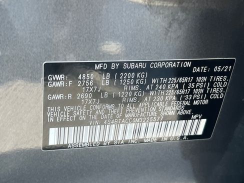 Used 2021 Subaru Outback Premium w/ Popular Package #1 image 30