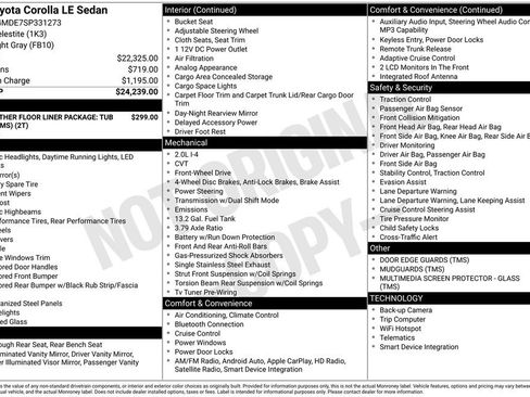 Certified 2025 Toyota Corolla LE FWD image 25