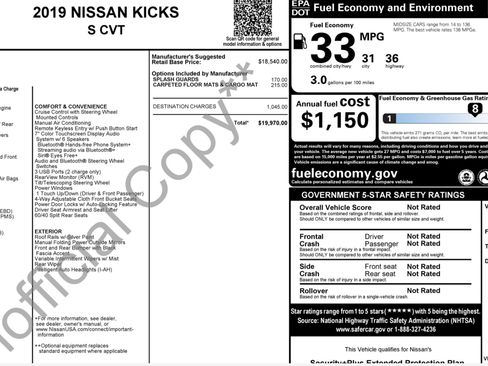 Used 2019 Nissan Kicks S FWD image 2