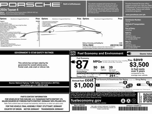 New 2026 Porsche Taycan image 48