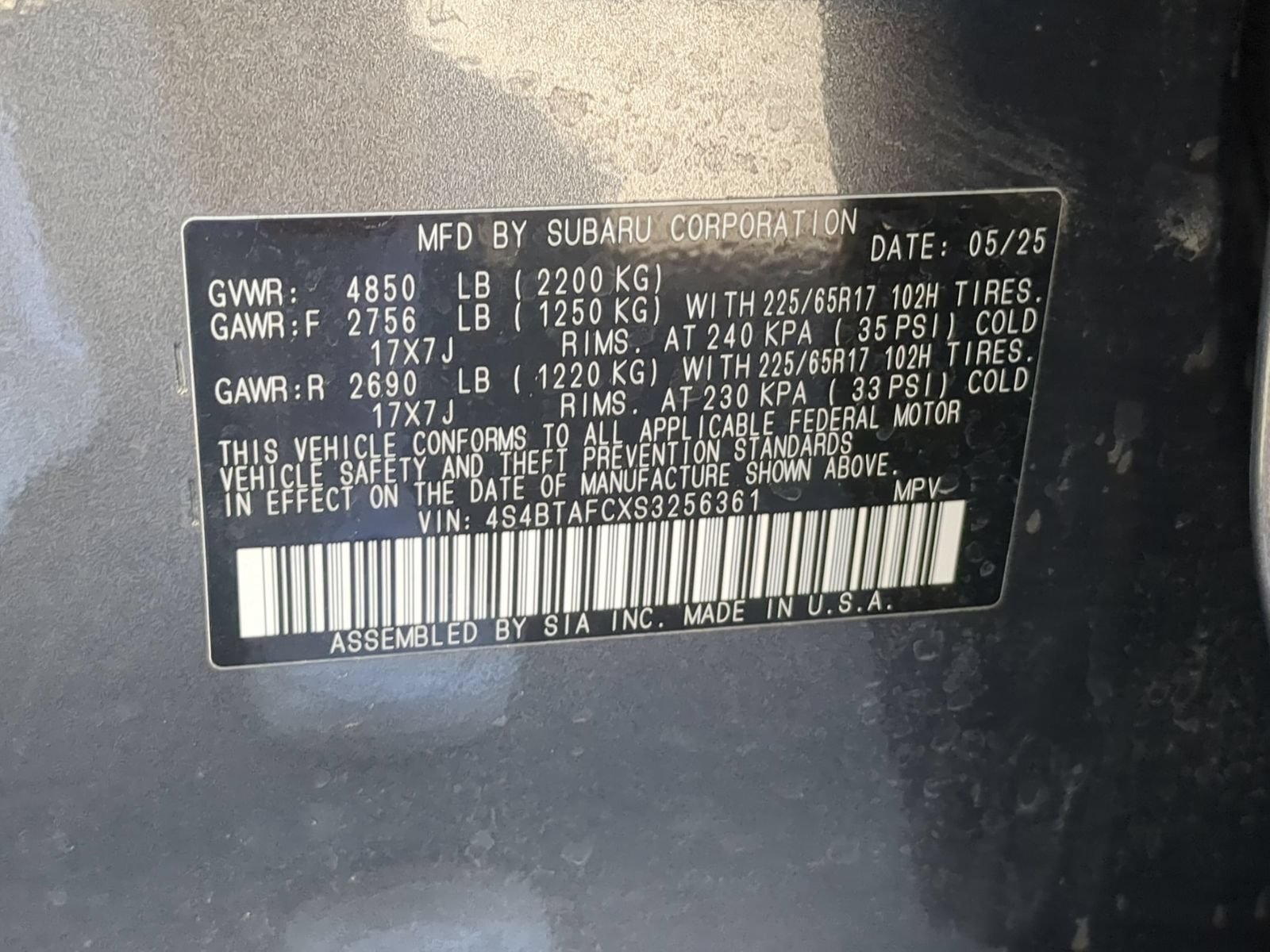 Certified 2025 Subaru Outback Premium AWD/4WD image 30