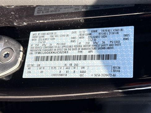 Used 2022 Ford Escape SE w/ Convenience Package image 32