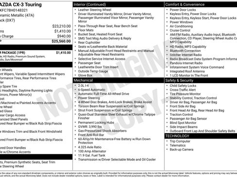 Used 2017 MAZDA CX-3 Touring w/ Premium Package AWD/4WD image 45