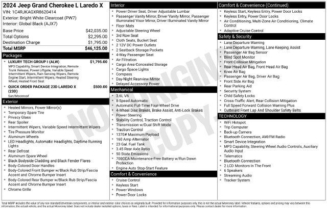 Used 2024 Jeep Grand Cherokee L Laredo w/ Luxury Tech Group I AWD/4WD image 34