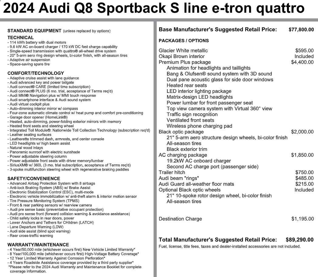 Used 2024 Audi Q8 e-tron Premium Plus AWD/4WD image 3