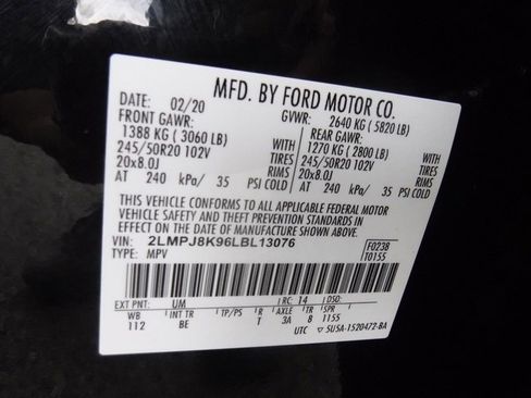 Used 2020 Lincoln Nautilus Reserve w/ Cargo Utility Package image 56