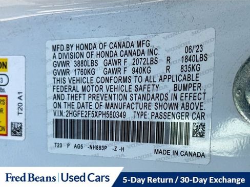 Used 2023 Honda Civic Sport image 35