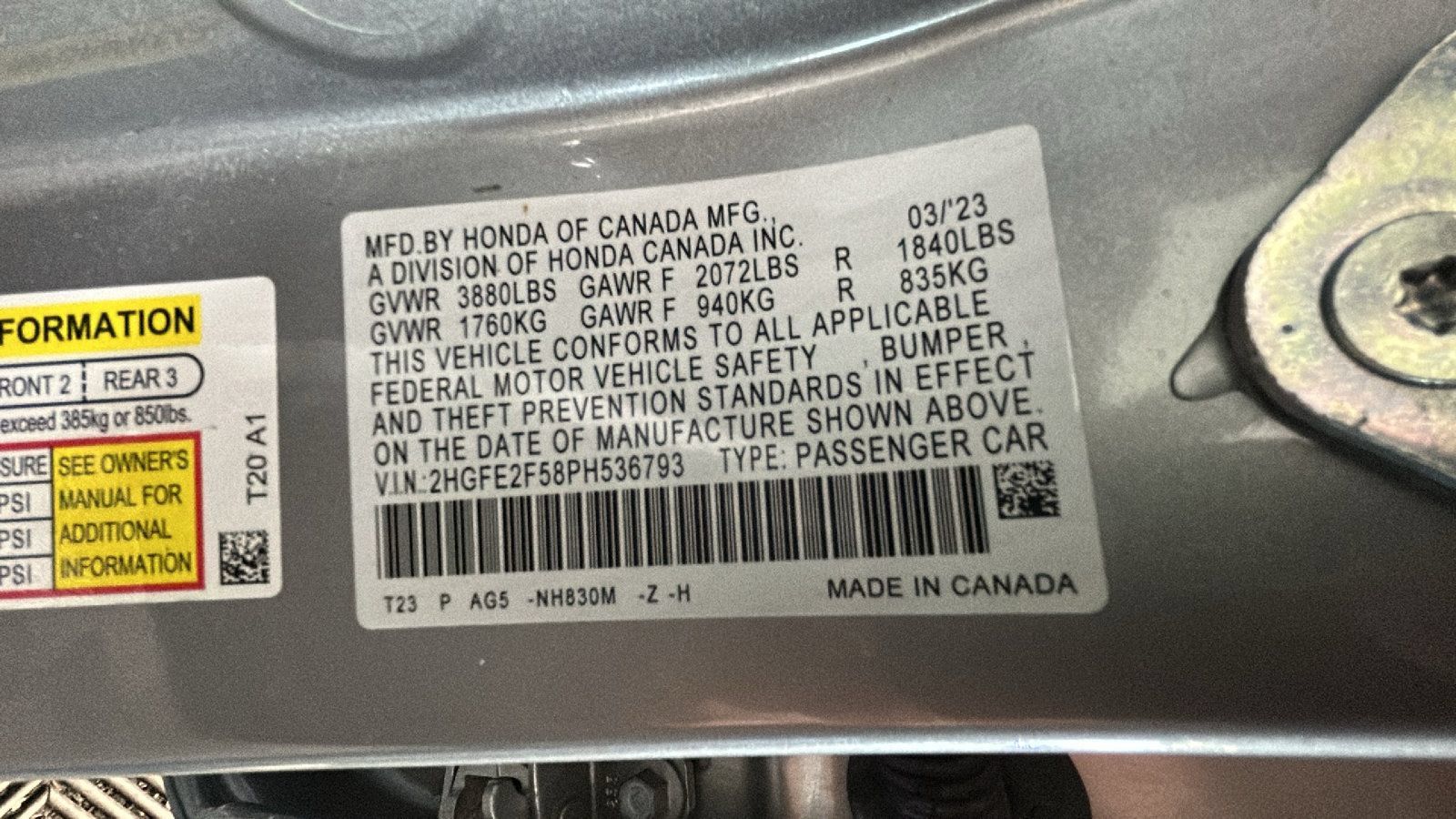 Used 2023 Honda Civic Sport image 13