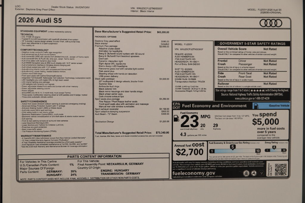 New 2026 Audi S5 Premium Plus AWD/4WD image 39