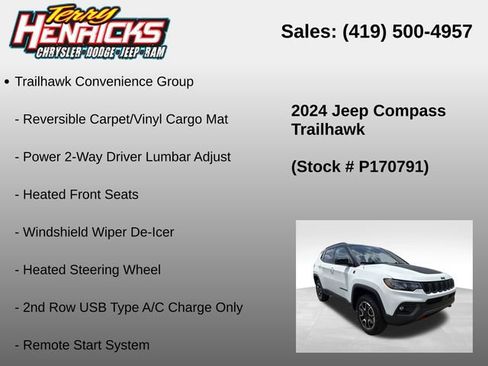 Used 2024 Jeep Compass Trailhawk w/ Trailhawk Convenience Group AWD/4WD image 12