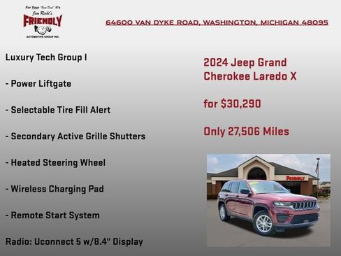 Used 2024 Jeep Grand Cherokee Laredo X w/ Luxury Tech Group I AWD/4WD image 10
