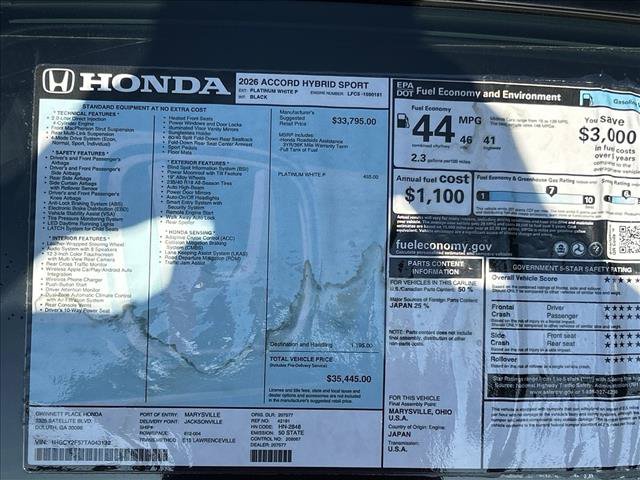New 2026 Honda Accord Sport image 18