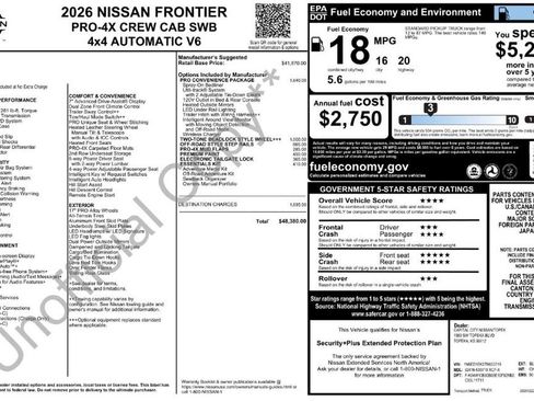 New 2026 Nissan Frontier PRO-4X w/ Pro-4x Convenience Package image 32