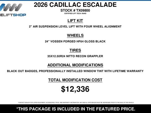 Used 2026 Cadillac Escalade Platinum Sport AWD/4WD image 2