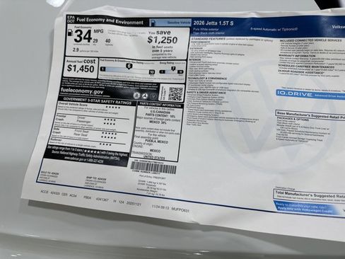 New 2026 Volkswagen Jetta S image 40