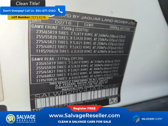 Used 2018 Land Rover Range Rover Sport HSE AWD/4WD image 16