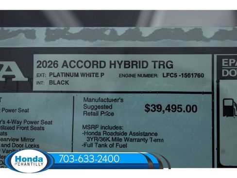 New 2026 Honda Accord Hybrid Touring image 39