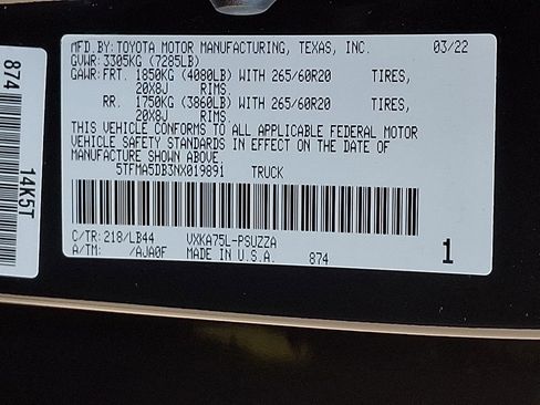 Used 2022 Toyota Tundra 1794 Edition w/ Advanced Package image 25