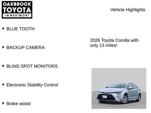 Certified 2026 Toyota Corolla LE FWD image 6