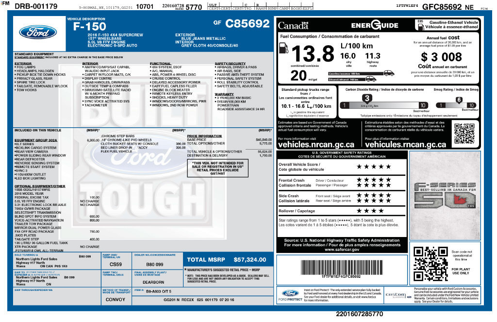 Used 2016 Ford F150 XLT w/ Equipment Group 302A Luxury AWD/4WD image 34