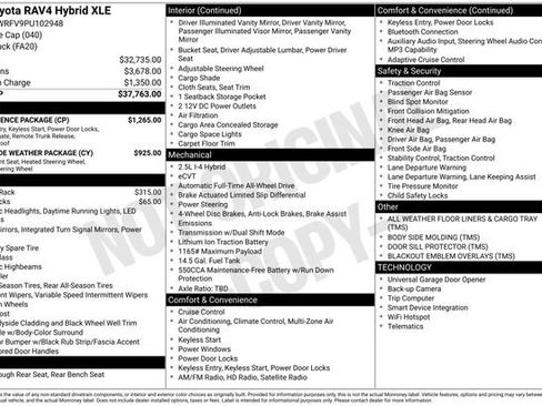 Used 2023 Toyota RAV4 XLE w/ Convenience Package AWD/4WD image 25