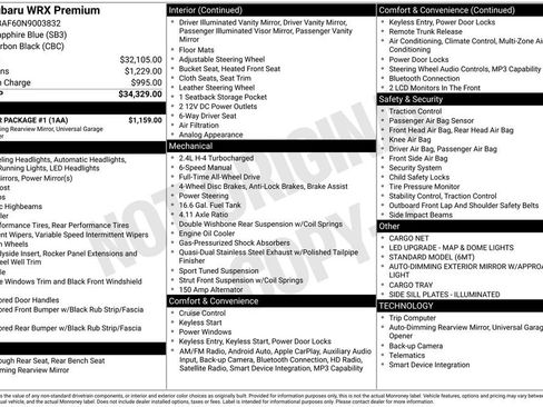 Used 2022 Subaru WRX Premium w/ Popular Package #1 image 15