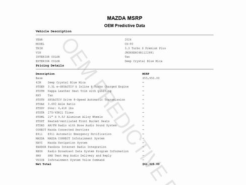 Used 2024 MAZDA CX-90 3.3 Turbo S w/ Premium Plus image 2